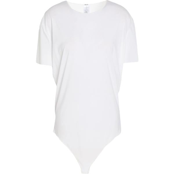 Corpo da donna in bianco neve girocollo a maniche corte con bottoni Wolford Wolford