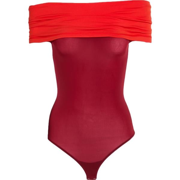 Corpo da donna in bordeaux senza spalline senza maniche Wolford
