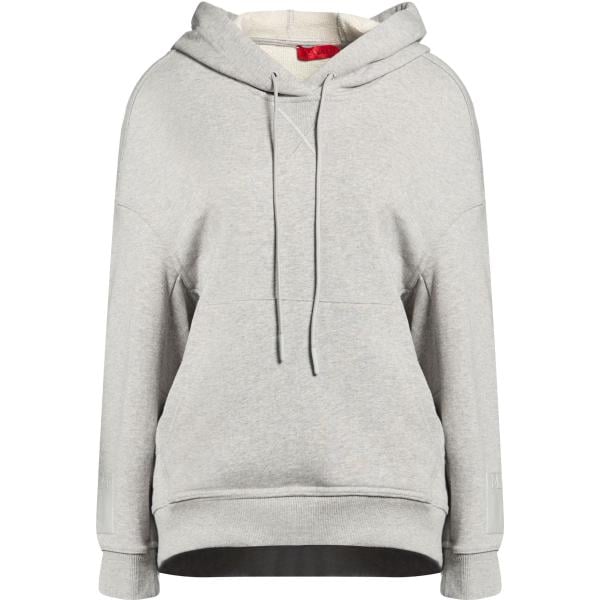 Felpa con cappuccio da donna in grigio chiaro lavorato a maglia collo con cappuccio a maniche lunghe in cotone MAX&Co. MAX&Co.