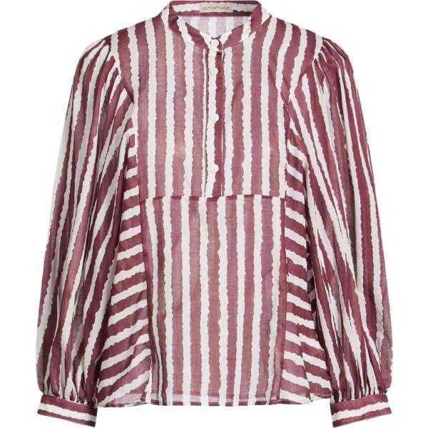 Top da donna collo coreana a maniche lunghe con bottoni in cotone Camicettasnob Camicettasnob