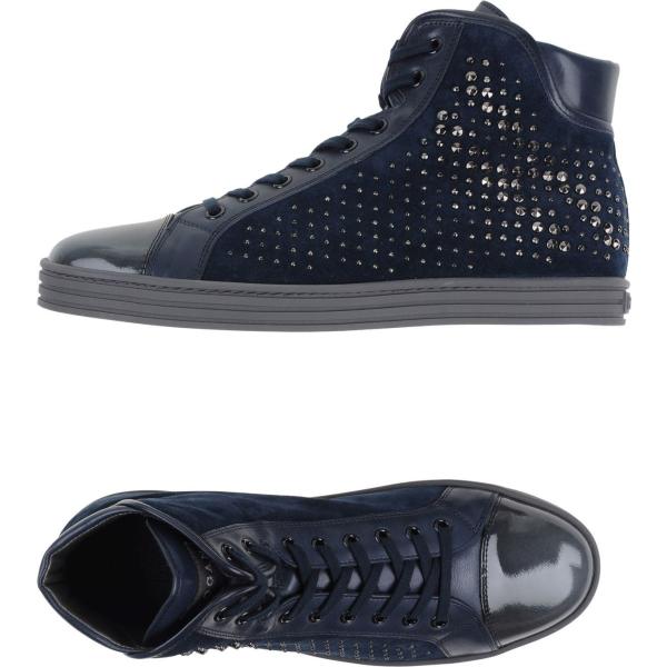 sneakers alte Hogan Rebel blu tinta unita