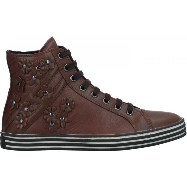 sneakers alte Hogan Rebel marrone tinta unita
