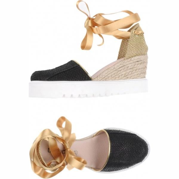 Espadrillas con zeppe e stampa effetto laminato con punta tonda Unlace multicolore animalier