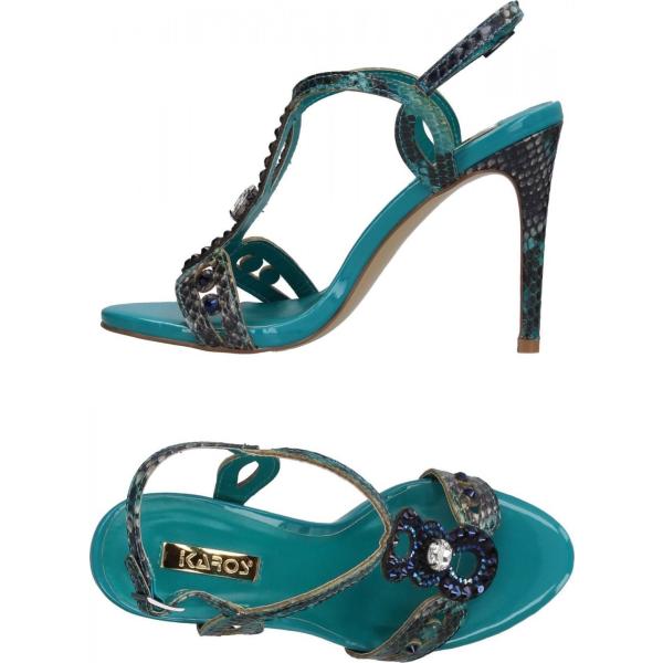 Sandali con strass e stampa con tacco spillo e cinturino interno foderato con punta tonda in pelle sintetica Ikaros multicolore animalier