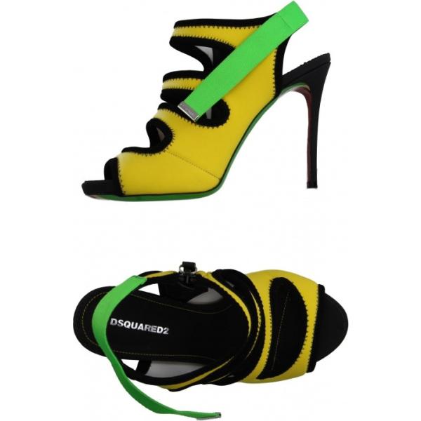 Sandali fantasia con zip e punta tonda Dsquared2 multicolore