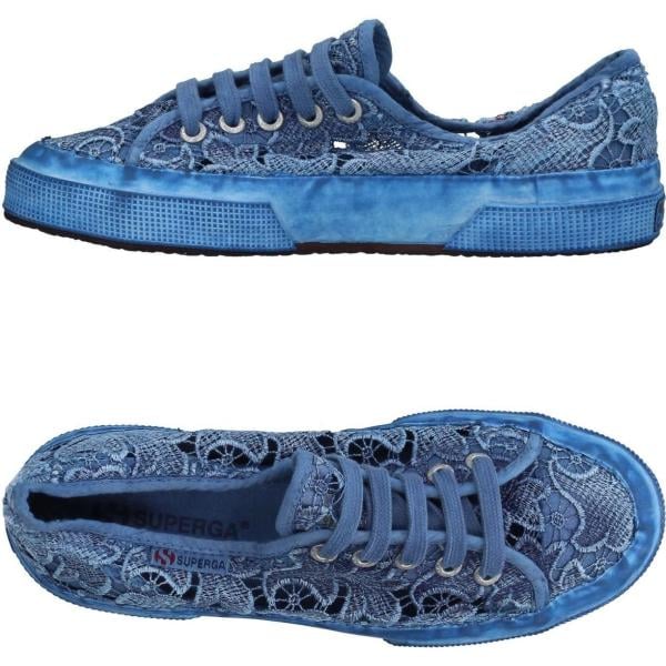 sneakers Superga blu tinta unita