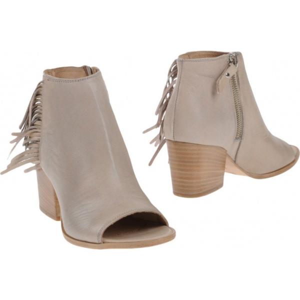 Stivaletti con frange e cubano con zip open toe tinta unita Brawns tinta unita