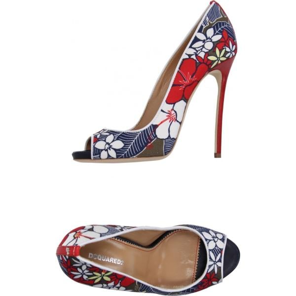 décolleté Dsquared2 blu a fiori