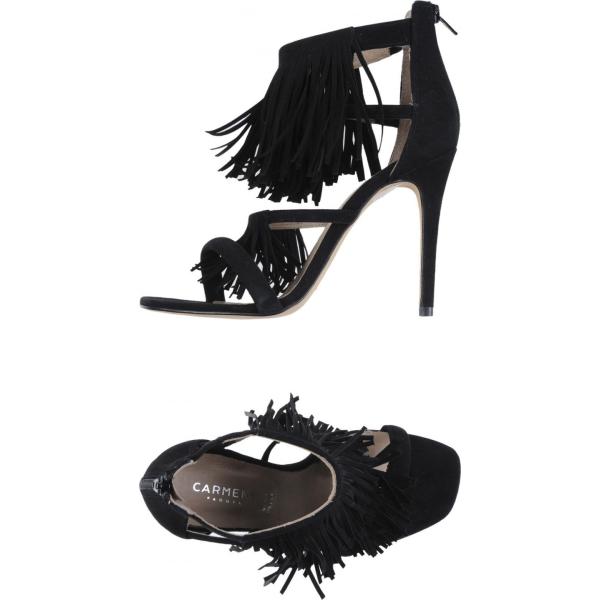 sandali col tacco Carmens nero tinta unita