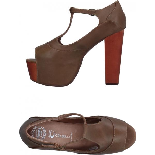 Décolleté con tacco squadrato e fibbia open toe tinta unita Jeffrey Campbell tinta unita