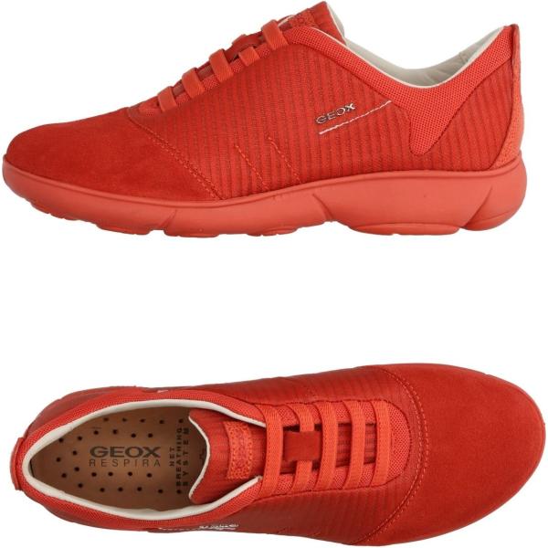 sneakers Geox rosso tinta unita