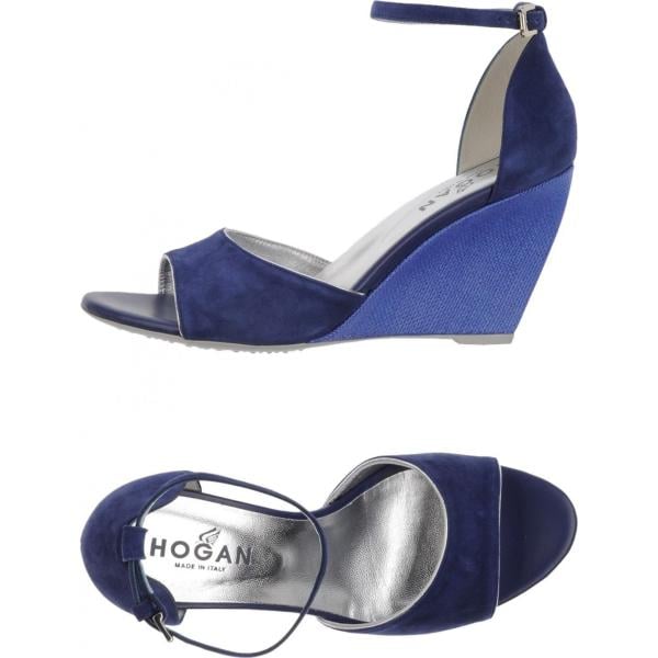 sandali col tacco Hogan blu tinta unita
