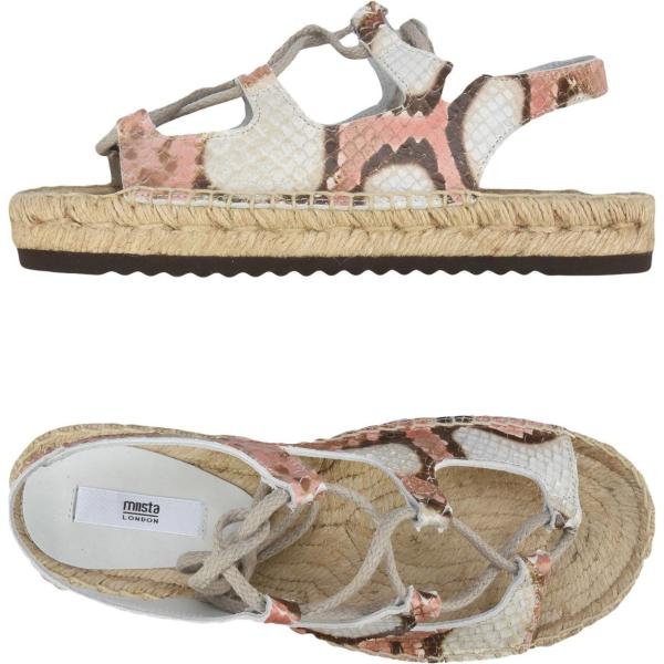 Sandali flatform con stampa e punta tonda Miista multicolore animalier