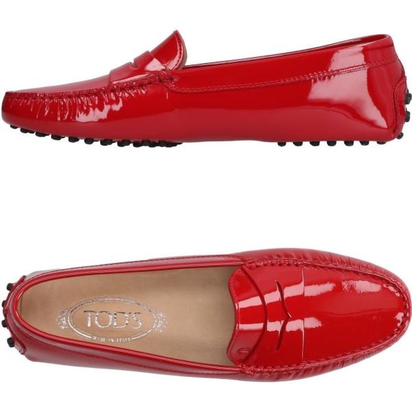 mocassini Tods rosso tinta unita