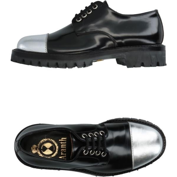 Scarpe stringate stringate con suola carrarmata fantasia effetto vernice con tacco squadrato e punta tonda Aranth multicolore