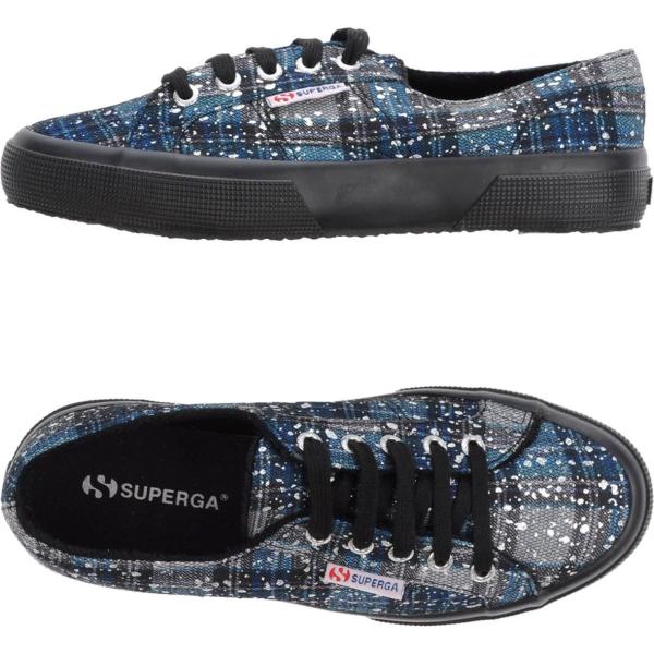 sneakers Superga blu scozzese