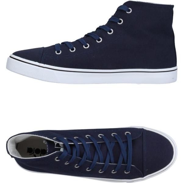 sneakers alte Diadora blu tinta unita