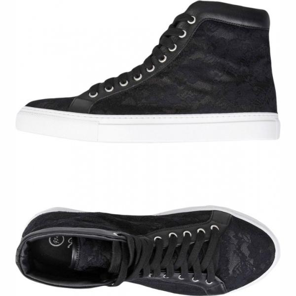 Sneakers tennis con pizzo e punta tonda pianta larga in pelle tinta unita George J. Love tinta unita