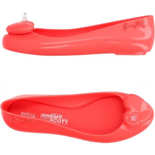 Ballerine contrasto senza tacco interno sfoderato con punta tonda tinta unita Melissa + Jeremy Scott tinta unita