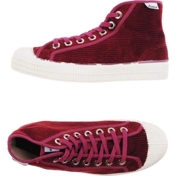 Sneakers tennis senza tacco con punta tonda in velluto tinta unita Novesta tinta unita