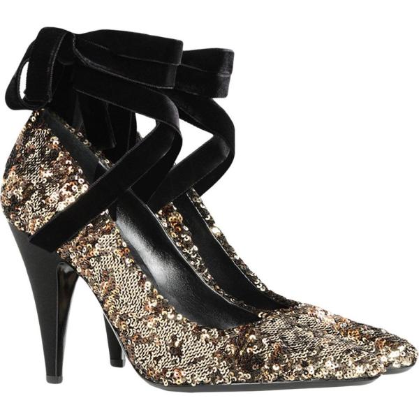 Décolleté con paillettes a punta in velluto tinta unita Alberta Ferretti tinta unita