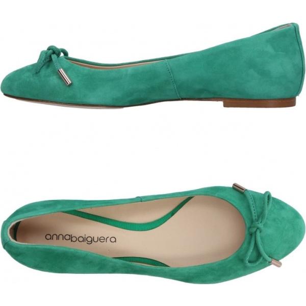ballerine Anna Baiguera verde tinta unita