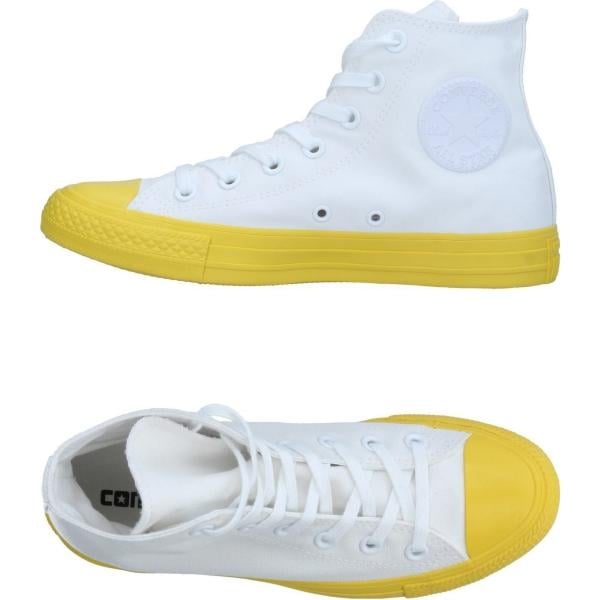 Sneakers tennis senza tacco con punta tonda tinta unita Converse bianco tinta unita