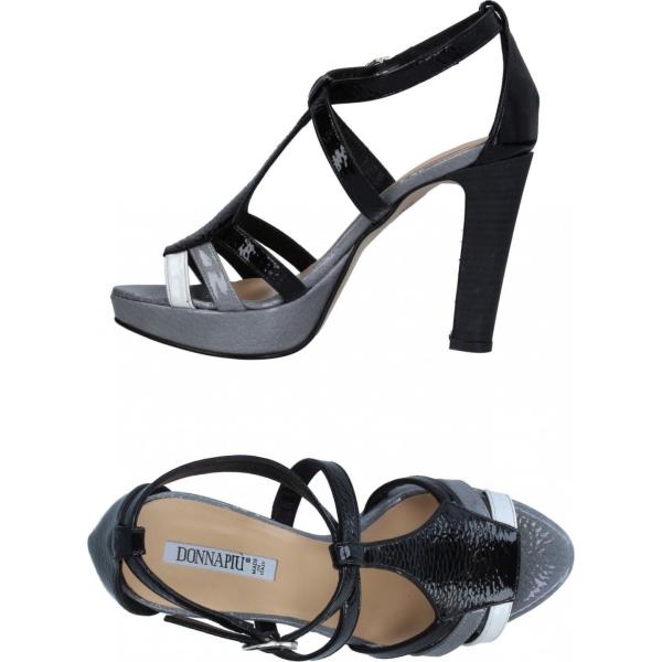 sandali col tacco Donna Più nero