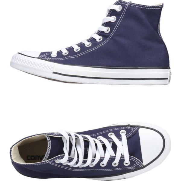 sneakers alte Converse blu tinta unita