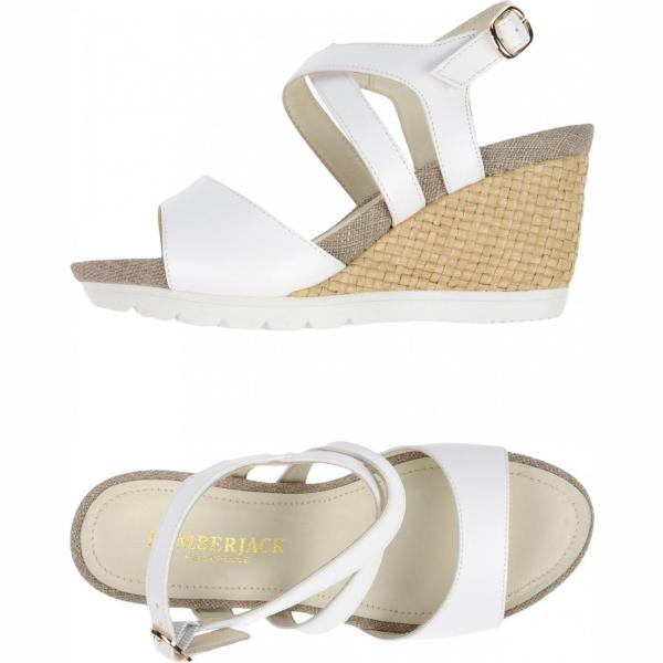 sandali col tacco Lumberjack bianco tinta unita