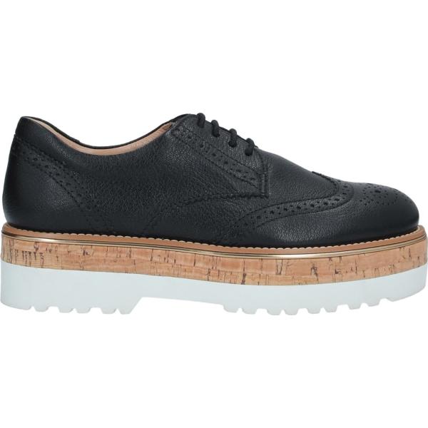 scarpe stringate da donna con tacco squadrato a punta tonda in pelle Hogan