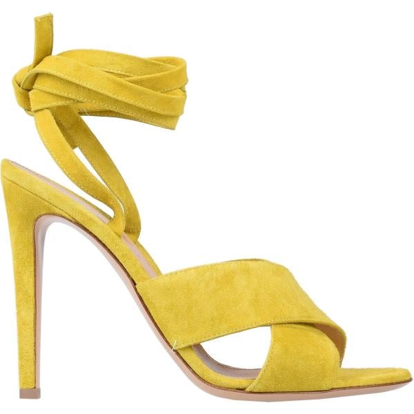sandali col tacco Gianvito Rossi giallo tinta unita