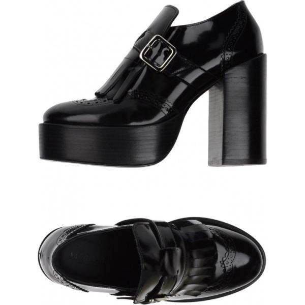 Mocassini con frange e tacco squadrato con punta tonda tinta unita Morobē tinta unita