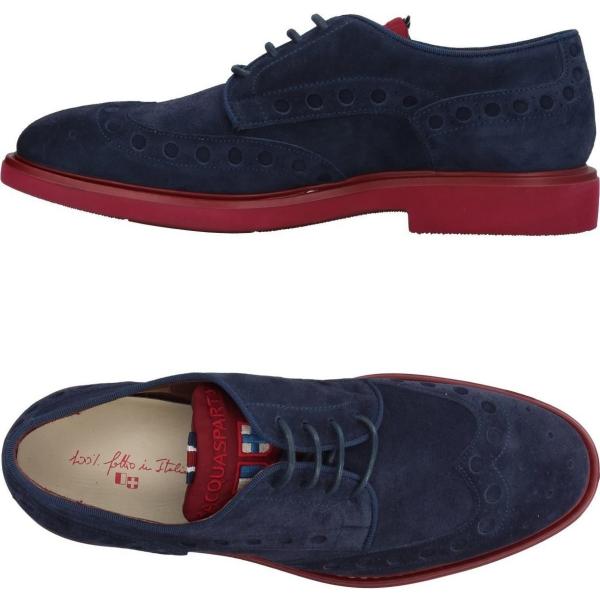 scarpe stringate D’acquasparta blu tinta unita