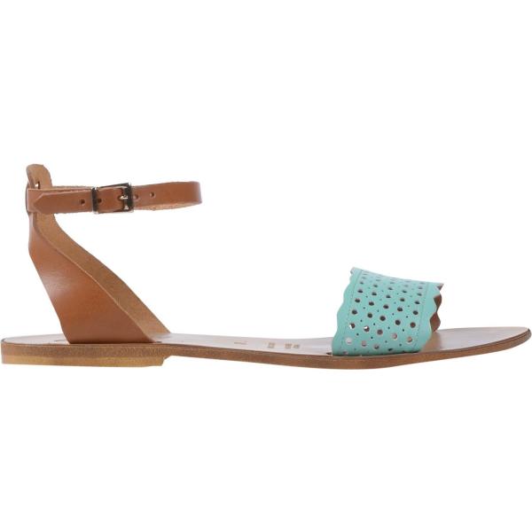 Sandali fantasia con cinturino e punta tonda in pelle Elisa Mey® multicolore