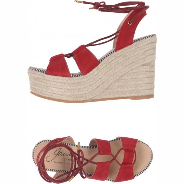 Espadrillas con zeppe effetto scamosciato con punta tonda tinta unita Gaimo tinta unita