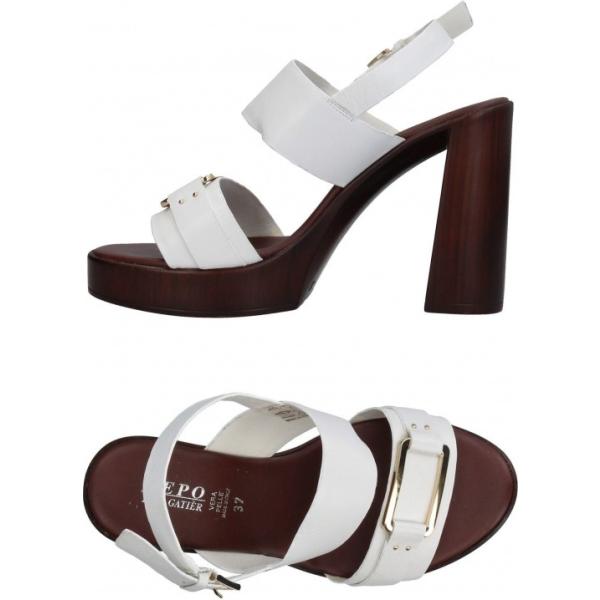 Sandali con tacco squadrato e fibbia interno in pelle con punta tonda tinta unita PHIL GATIÈR by REPO tinta unita