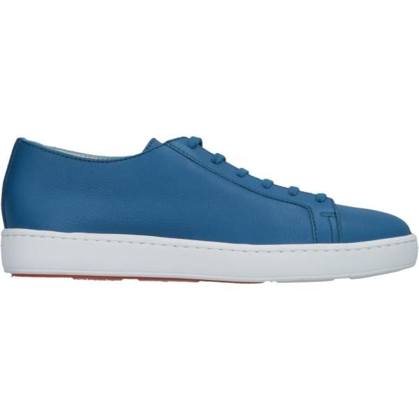 sneakers Santoni blu tinta unita