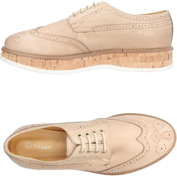 Scarpe stringate stringate con zeppe interno in pelle con punta tonda tinta unita Bagatt tinta unita