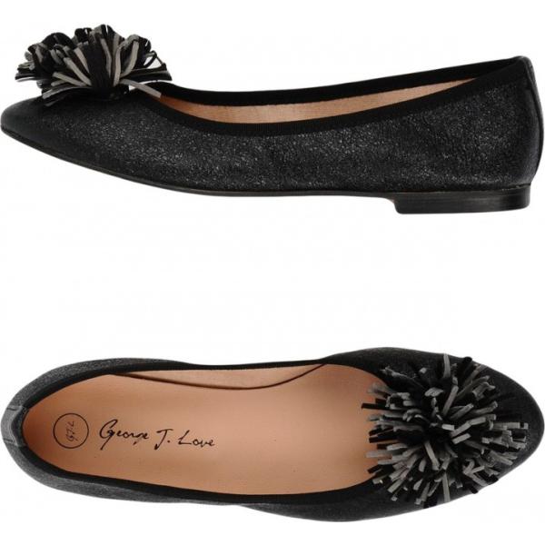 Ballerine contrasto senza tacco con punta tonda pianta larga in pelle tinta unita George J. Love tinta unita