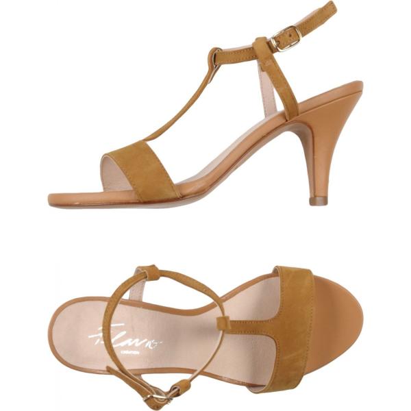 Sandali effetto scamosciato con fibbia e punta tonda tinta unita Flavio Creation tinta unita