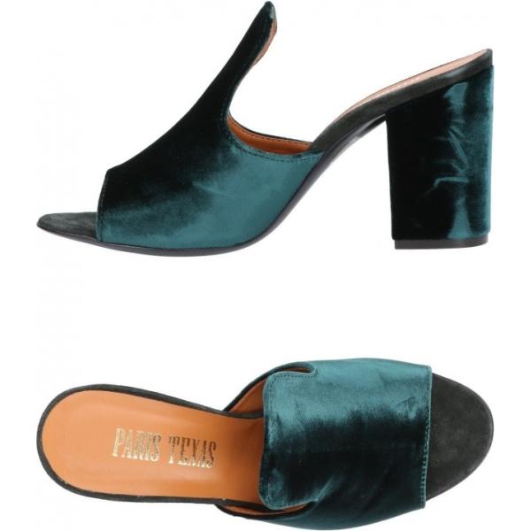 Sandali con tacco squadrato e punta tonda in velluto tinta unita Paris Texas tinta unita