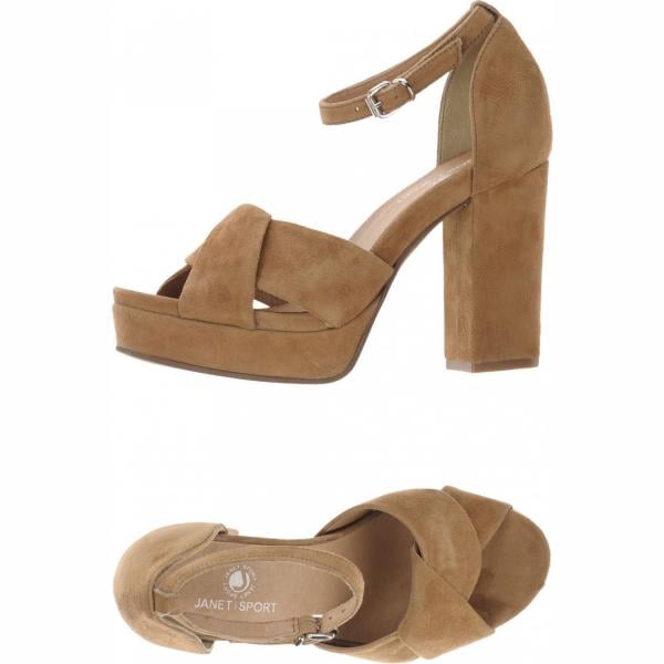 sandali col tacco Janet Sport marrone tinta unita