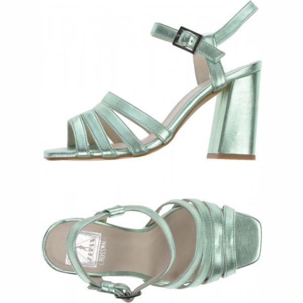 Sandali effetto laminato con tacco squadrato e fibbia con punta quadrata tinta unita Cross Walk tinta unita