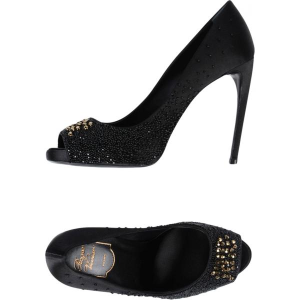 Décolleté contrasto open toe in raso tinta unita Roger Vivier tinta unita