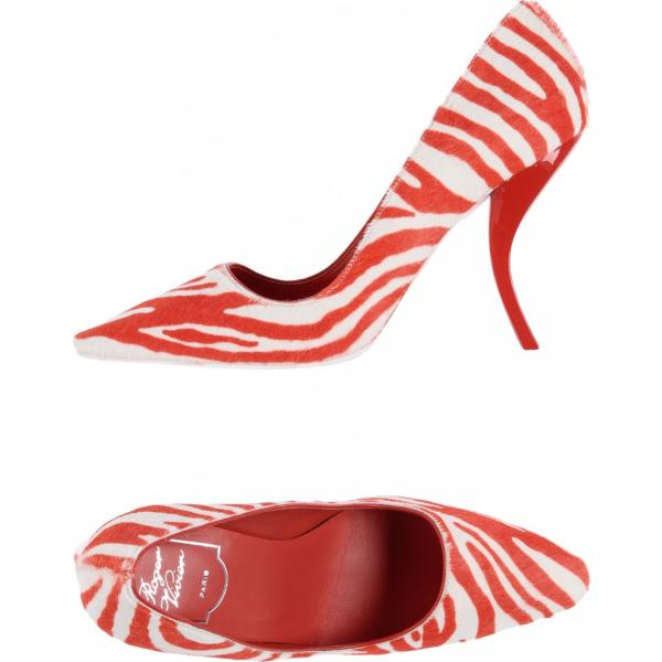 décolleté Roger Vivier rosso animalier