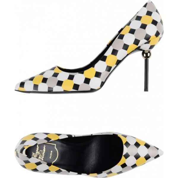 Décolleté fantasia geometrica a punta Roger Vivier geometrica