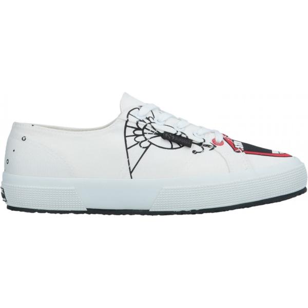 Sneakers tennis Superga bianco con stampe
