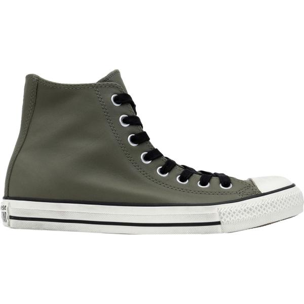 sneakers alte Converse verde tinta unita