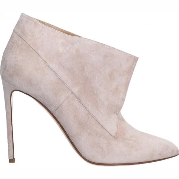 Stivaletti effetto scamosciato con tacco spillo a punta tinta unita Francesco Russo tinta unita